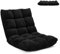 Multigot Folding Floor Chair, 14 Positions Adjustable Lazy Recliner with Back Support, Lazy Lounger Bed for Gaming Reading Resting (Black)