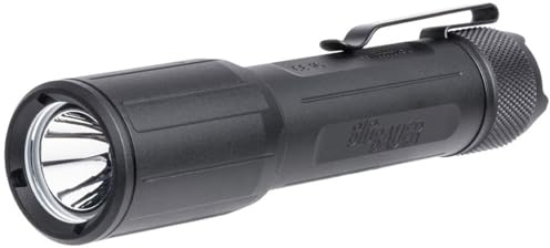 Sig Sauer Foxtrot-EDC 1350 Lumens Durable Waterproof Rechargeable Tactical Handheld Flashlight with Metal Deep Carry Pocket Clip, Full-Size