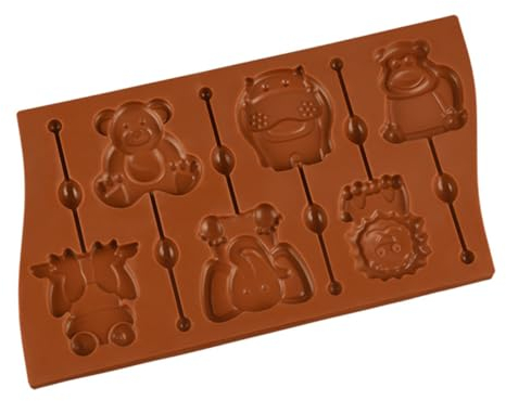 IMIKEYA Moules à Sucettes en Chocolat en Forme D'animaux en Silicone en Forme de Singe Faciles à Utiliser Et Polyvalents pour Les Gâteaux Aux Bonbons