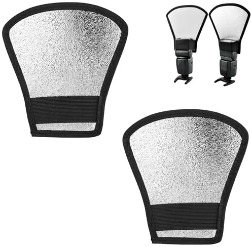 LiJuanWang Difusor de Flash,2 Piezas Difusor Flash Reflector,Difusor de Flash Plateado,softbox difusor Reflector,Difusor De Lente De Flash,para Reflector de cámara,Estudio,difusor de luz
