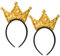 EUPSIIU 2 Stück Prinzessin Krone Tiara Prinzessin Mädchen Shiny Crown Haarband, Prinzessin Tiara Krone Damen für Frauen Mädchen Hochzeit Prom Party Kostüm Weihnachten Geschenke (Gold)