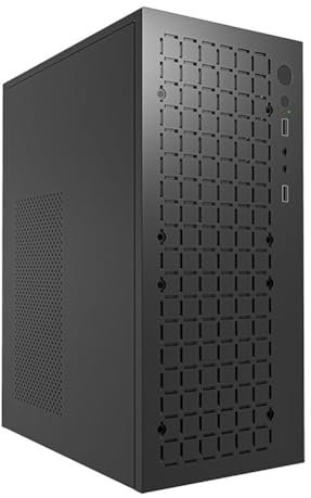 Haztholf Mini Computer Enclosure M-ATX/ITX Computer PC USB2.0 Chassis Support SSD 3.5 Inch HDD Mini Power Case