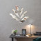 Shackcom 6pcs Plumes Miroir Stickers Muraux Miroirs Décoratif Acrylique Adhésif Autocollant Mural Amovible DIY Décoration pour Maison Chambre Salon Décor- Argent