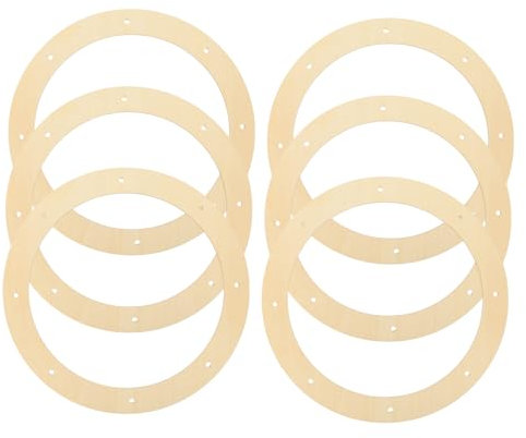 HAPINARY 6stücke Naturbelassene Holzringe Øcm Øcm Wreath Making Supplies Diy Holzkranzrahmen Blumenkranz Basteln Holzrahmen Für Festdekoration Und Heimdeko