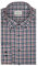 ETERNA Herren Langarm Hemd Comfort Fit | Karo Rot-Blau | Bügelfrei, Knitterfrei, 100% Baumwolle | Button-Down Kragen Gr. 43