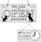 PLIGREAT Ouvert Fermé Signe Mignon Animaux Motif Double Face Ouvert Fermé Signe Heures D’ouverture Plaque Suspendue pour Magasin de détail Bar Boulangerie Fenêtre Décoration Murale Panneau