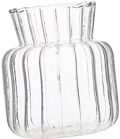 Amosfun Elegante Vaso Con Design A Strisce Moderno Vaso Per Fiori in Decorativo Porta Piante Presente