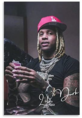 HSYIFF Bild Auf Leinwand Senza Cornice 60 * 90cm Lil Durk Poster e stampe d'arte murali Arredamento moderno per la casa da letto della famiglia