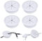 4 Unidades Pasacables Escritorio 60mm Blanco, Pasacables Mesa Redondo,Tapa Pasacables de Escritorio para Oficina, Organizador de Cables