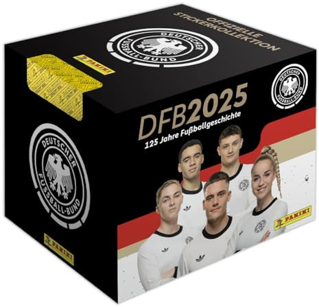 Panini DFB 2025-125 Jahre Fußballgeschichte Stickerkollektion (Box mit 50 Tüten)