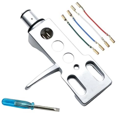 4 Pin Turntable Head Shell Wire Cartridge Replacement Turntable Holder for Home Entertainment or Studio Use Headshell DJ Gear