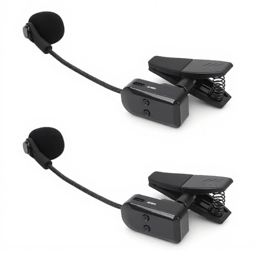 YUEHISY 2,4 G Drahtloses Saxophon -Mikrofon, on Music Instruments Mic mit HiFi -Sound, für Saxophon -Trompetenklarinette Im Freien Im Freien in Innenräumen