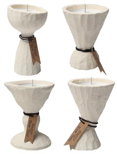 Bafnsiji Pots de Bougies pour la Fabrication de Bougies, Pot de Bougie Vide, Pot de Bougie en céramique Blanche, Récipients de Stockage vides pour la Fabrication de Bougies de Bricolage