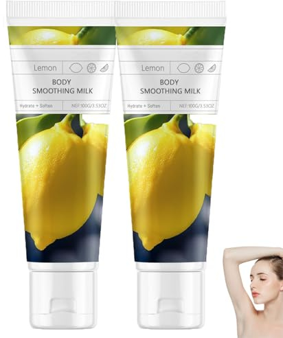 Lemon Soothing Body Lotion, Natural Moisturizing, Firming & Tighten, Improve Skin Elasticity, Nourishing Dry Skin, Refreshing Fragrant, Lightweight & Non-Greasy, Brightening and Smooth (2pcs)