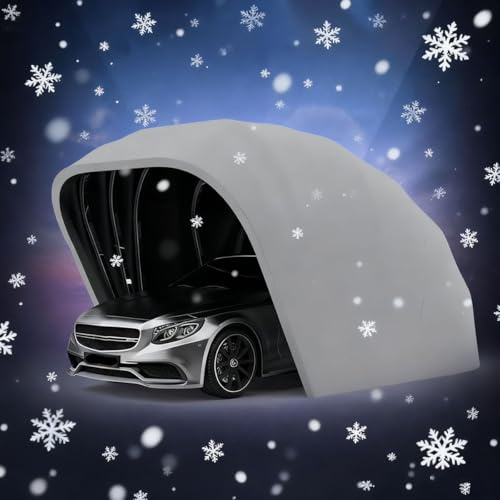 Faltcarport, einziehbares, halbautomatisches Autozelt, robuster mobiler Carport, Außenunterstand für Autos, Fahrräder und Motorräder(5.5 * 2.5 * 2.3M)