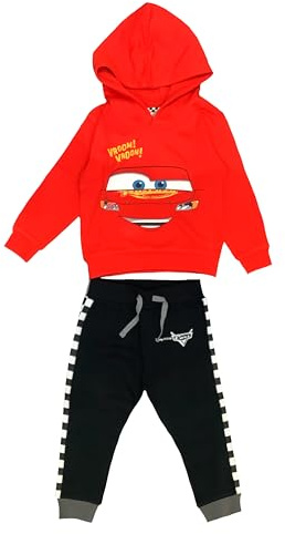 Disney Survêtement Garçon Cars Lightning McQueen Ensemble Jogging Hoodie et Pantalon 2-3 Ans