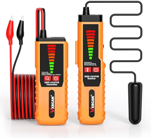 Underground Wire Locator, for Pet Fence & Cable Detection Irrigation Wires | 3ft Depth, 1000 Ft Range, F04 Cable Locator for Invisible Fence & Sprinkler Valve Wire Locator Headphones Included LED