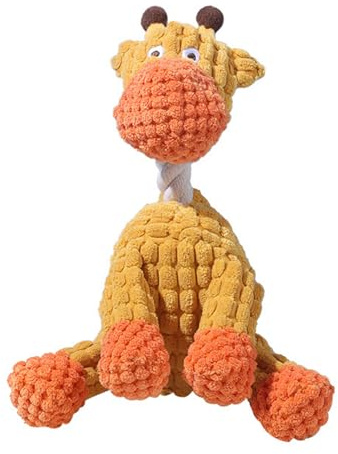 IASINN Plush Dog Toys, Dog Toys for Aggressive Chewers Indestructible Dog Toy, PP Cotton Filling, Durable Puppy Teething Interactive to Keep Them Busy for Medium Large Dogs (Yellow)