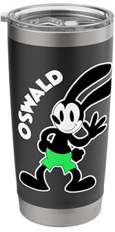 Oswald Rabbit Waving Hello Vintage Bunny Stainless Steel Insulated Tumbler