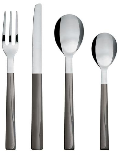 Alessi DC05S24B Santiago Servizio di Posate in Acciaio Inossidabile 18/10, Nero
