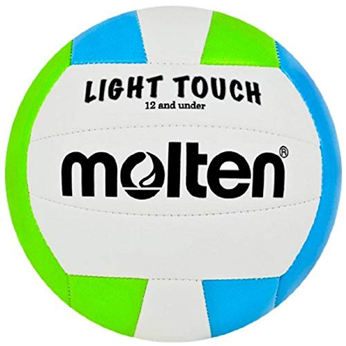 Molten MS240–3 Leicht-Volleyball, rot/weiß/blau, MS240-GB, Grün/Blau/Weiß, 12 & Under/8.1 oz