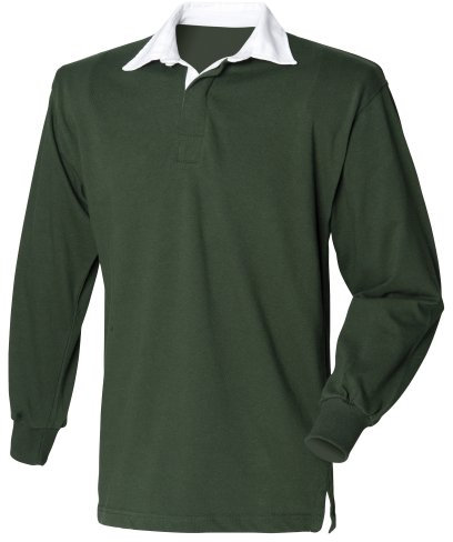 Front Row Mens Long Sleeve Sports Rugby Shirt (M) (Bottle Green)