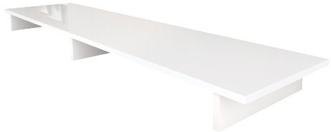 Vladon TV-Aufsatz Game, Made in Germany, Aufsatz für TV-Boards zur Erhöhung, Weiß matt/Weiß Hochglanz (138,5 x 9,5 x 34,5 cm)