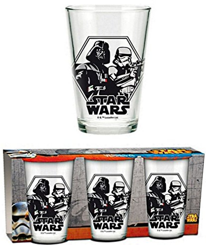 BETA SERVICE el51165 Star Wars Verres, Lot de 3, Plastique, Multicolore, 15 x 25 x 12 cm