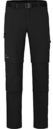 Bergson Queensland Doppel Zipp-Off mit T-Zipp | Herren Wanderhose, vielseitig, pflegeleicht, Black [900], 26 - Herren