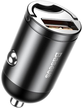 MINI CARGADOR DE COCHE BASEUS Tiny Star, USB, QC 3.0, 30 W (GRIS)