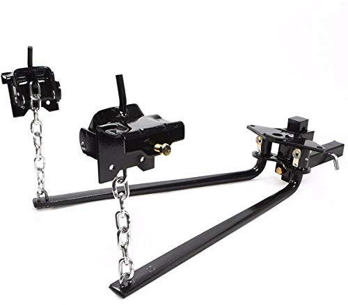 XtremepowerUS 1,000 lb Weight Distribution Hitch with Sway Control, Heavy Duty Trailer Towing Equalizer Kit, 2-Inch Shank for RV & Travel Trailers