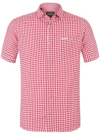 Stockerpoint Herren Trachtenhemd Renko3, rot, Größe 3XL