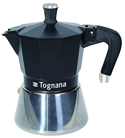 Tognana Sphera, Caffettiera Moka, 3 Tazze, Alluminio, Nero