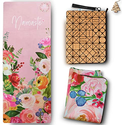 GOLDEN® Yogamatte Reise 1,5mm Naturkautschuk rutschfest schadstofffrei Faltbare dünne Leicht mit Tragetasche PU