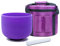 KVKA Crystal Singing Bowl, 8 B Note Crown Chakra Purple, High Pure Quartz, 432 Hz, Includes Carry Bag