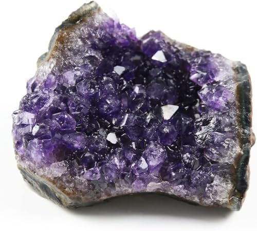 Namzi Amethyst Druse, Amethyst Stein, Amethyst Kristalle, Kristalle Heilsteine, Bergkristall Rohstein, Roher Amethyst, Natürliche Amethyst-Geodenhöhlen Kristalle Heilsteine(240G)