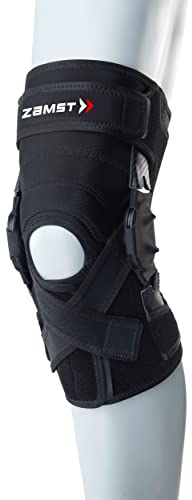 Zamst ZK-X Rodillera Deportiva - Rodillera de Compresión Extrafuerte para Hombres y Mujeres con Bisagras de Metal, para Esguinces de Ligamentos Moderados a Severos de LCA, LCM y LCL - S