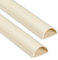 D-Line Maxi 1M5025M-2PK, Canaletas decorativas para cables de TV, Cubre los cables de TV en la pared - 2x 50mm (anch.) x 25mm (alt.) x 1-metro longitudes (2-metro) - Magnolia