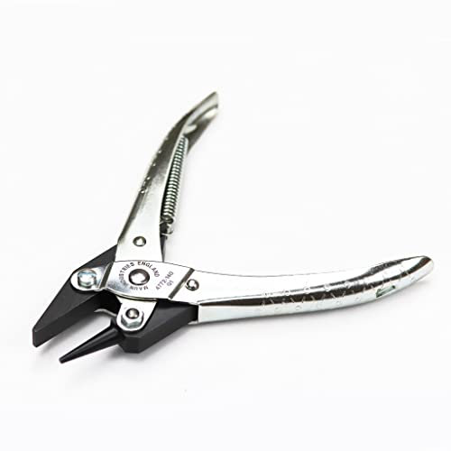 Maun 4772-140 Round and Flat Jaws Parallel Plier Return Spring 140 mm | Bend Wire and Make Loops | Smooth Jaws Prevent Damage | for Jewellery and Craft Work