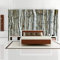 VYATIRANG Benutzerdefinierte Tapete 3D Nahtloses Wandbild Weiße Birke Wald Wandmalerei Dekor Schlafzimmer Wohnzimmer Hintergrund Tapete Wandverkleidung*150cmx105cm(59.1x41.3inch)