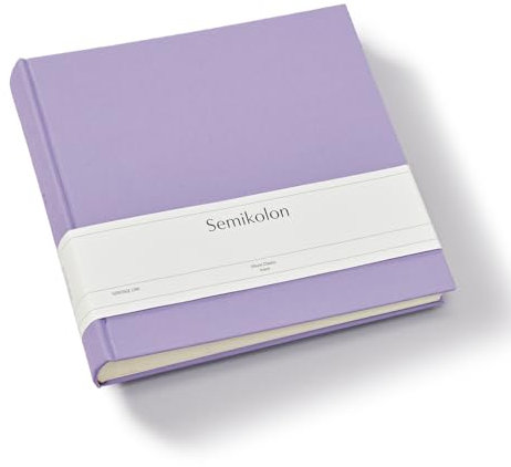 Semikolon 370103 Foto-Album Classic Event - 24 x 23 cm - 60 Seiten cremefarben, für ca. 60 Fotos - lilac silk lila