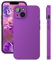 ELEVAVIDA Handyhülle für iPhone 14 violett matt mit Kameraschutz - stoßfeste, Kratzfeste Schutzhülle für Apple iPhone 14 lila Slim case - Anti-Fingerabdruck