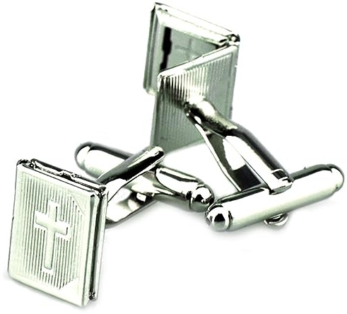 YAHOYA Metall Manschettenknöpfe Französisches Hemd Herren Business Bankett Hochzeitsgeschenke Christus Bibel Jesus Kreuz kann Foto Manschettenknöpfe öffnen und setzen