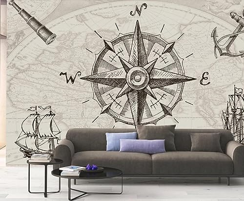 Fototapete 3D Effekt Skandinavisch Frisch Maritim Tapeten 3D Effekt Vliestapete Wohnzimmer Schlafzimmer Wandbilder Wanddeko