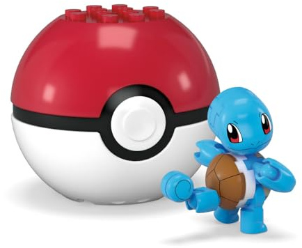 MEGA Pokémon Konstruktionsspielzeug Pokémon Immergrüner Squirtle Ball für Kinder ab 6 Jahren