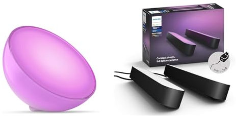 Philips Hue Play Pack White & Color Ambiance, Noir Go Lampe portable connectée White And Color Compatible Bluetooth