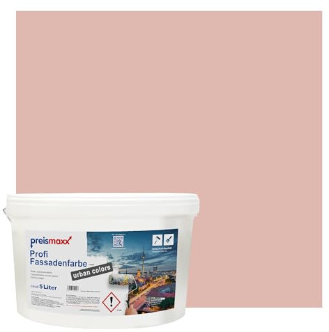 Preismaxx Profi Fassadenfarbe Braun Rosabraun silikonharzverstärkt aussen 5l