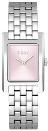 BOSS Analog Quarzuhr für Damen Kollektion Lucy mit Edelstahlarmband Edelstahlarmband - 1502743