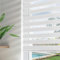 Apex Furnishings Zebra Day and Night Blinds Dual Layer Fabric Opaque & Translucent Easy Fit Zebra Blind for Windows and Door White Roller Blinds (213cm X 165cm)