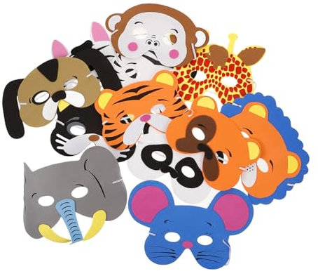 UPKOCH 12st Kostüm Maske Karnevalsmaske Party-gesichtsmaske Kind Kunsthandwerk Puzzle